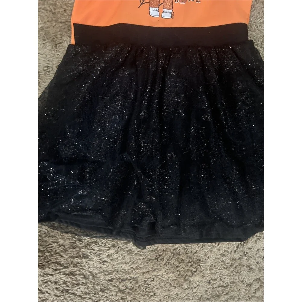 LOL! Surprise Halloween Costume Dress Hoodie w/Ears Tulle 7/8 Orange Black - Picture 5 of 5